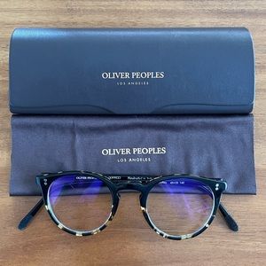 Oliver Peoples O’Malley glasses. Tortoise shell. Narrow fit.